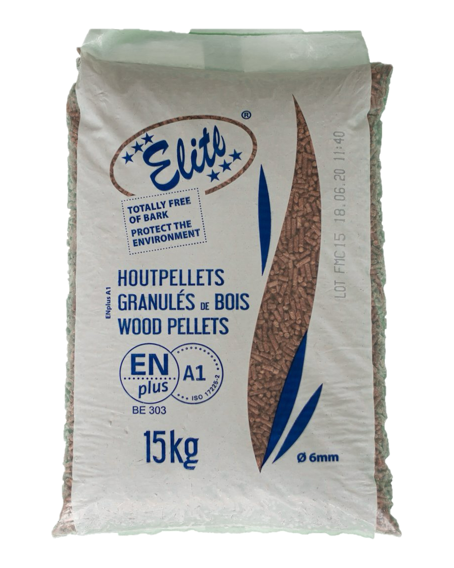 Zak Elite Pellets Blauw ENplus A1 houtpellets 15 kg