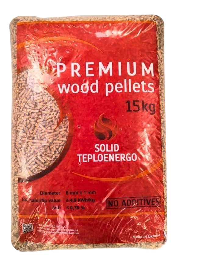 Solid Teploenergo Premium houtpellets 15 kg, ENplus A1