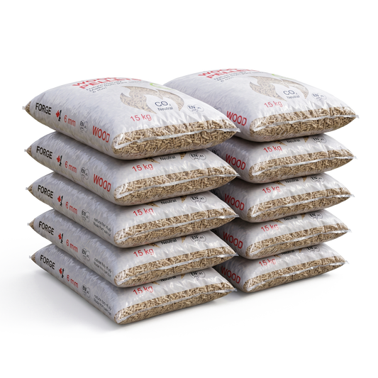 10 zakken Forge houtpellets van 15 kg
