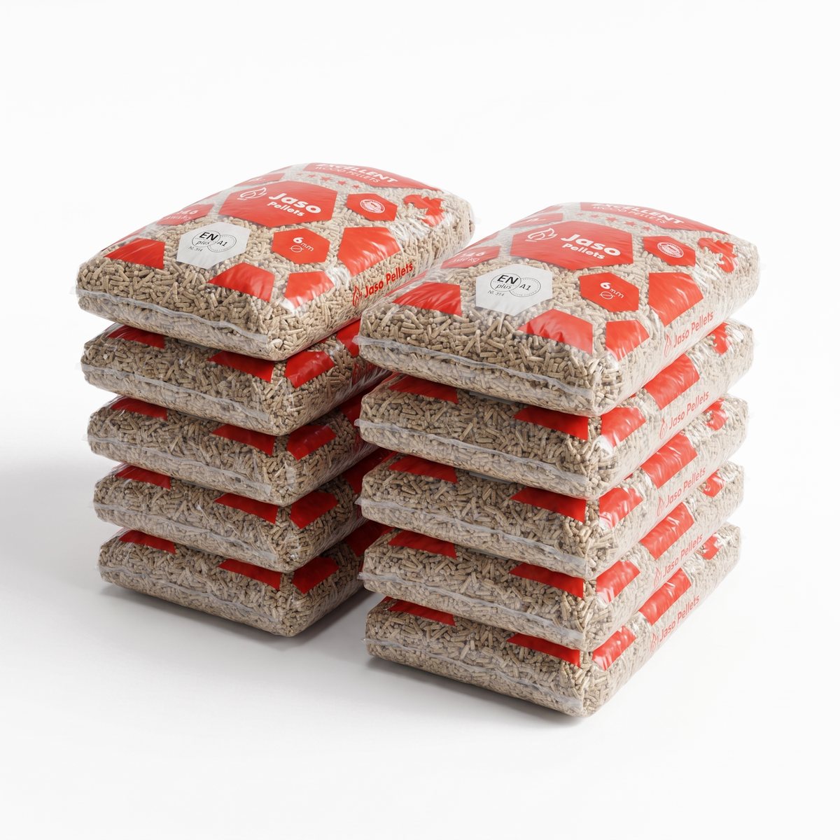 10 zakken Jaso Excellent houtpellets van 15 kg