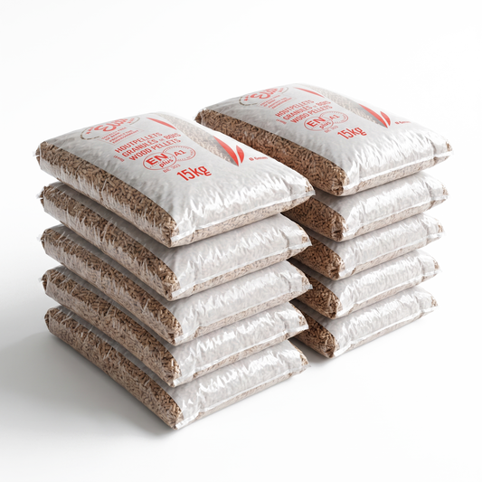 10 zakken Elite Pellets Rood houtpellets van 15 kg