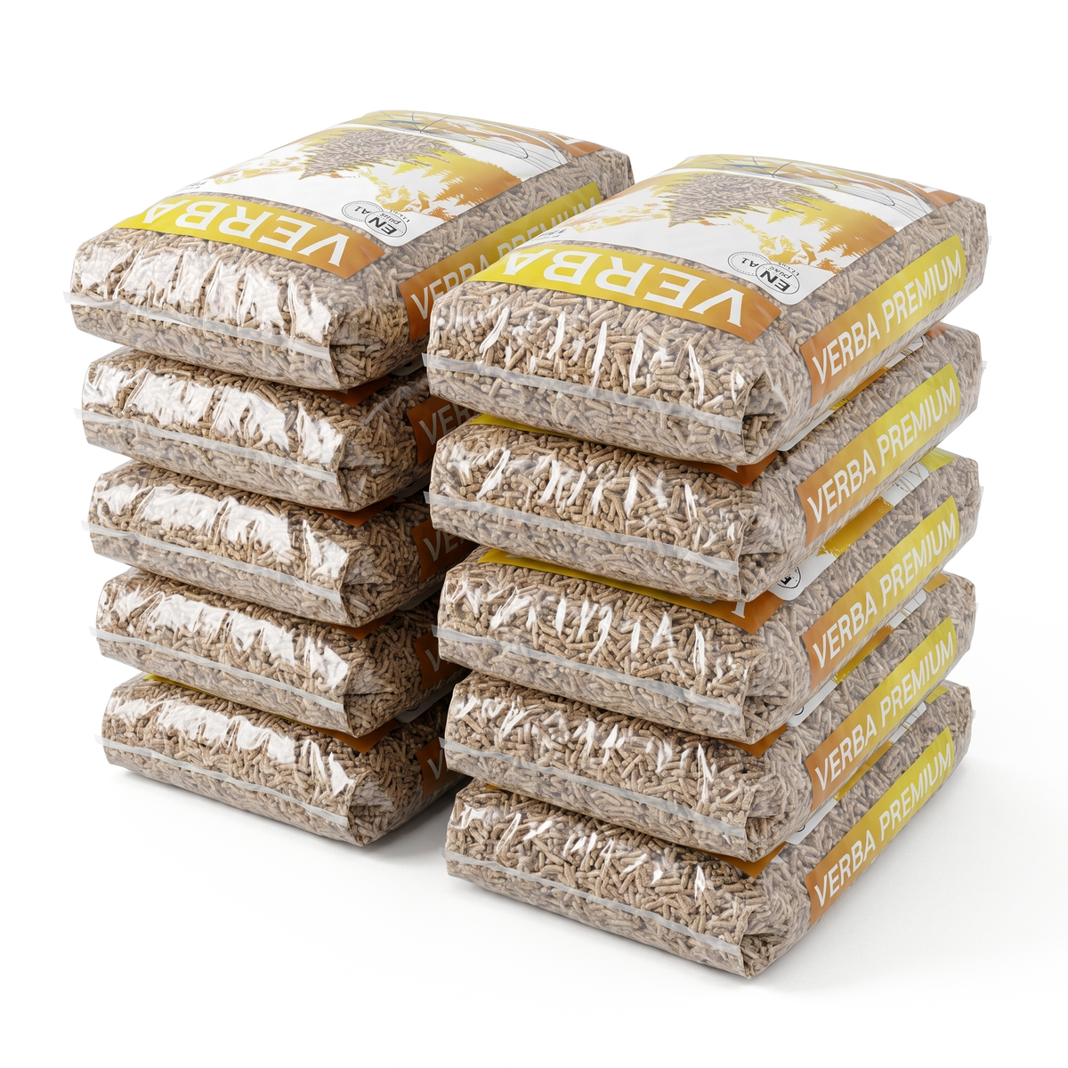 10 zakken Verba Premium houtpellets van 15 kg