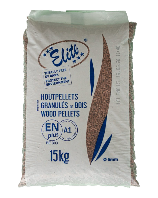 Zak Elite Pellets Blauw ENplus A1 houtpellets 15 kg