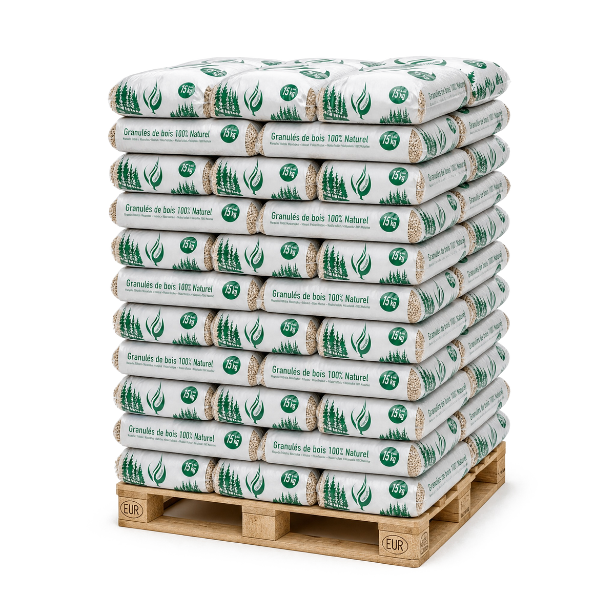 Pallet EuroWood houtpellets, 70 zakken van 15 kg