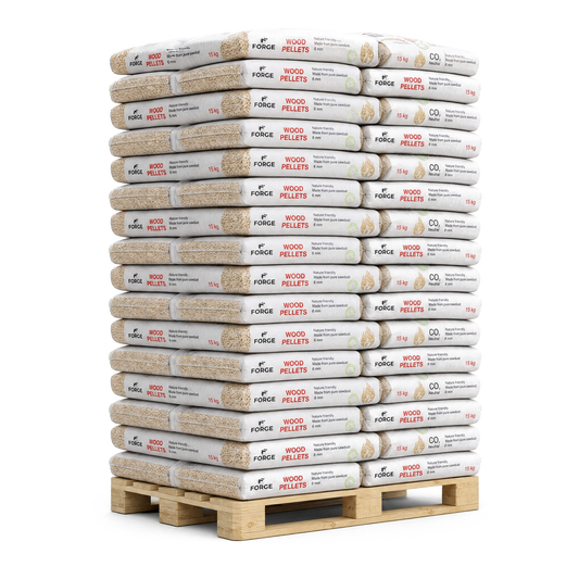 Pallet Forge houtpellets, 84 zakken van 15 kg