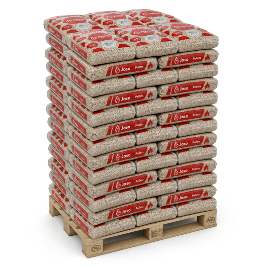 Pallet Jaso Excellent houtpellets, 65 zakken van 15 kg