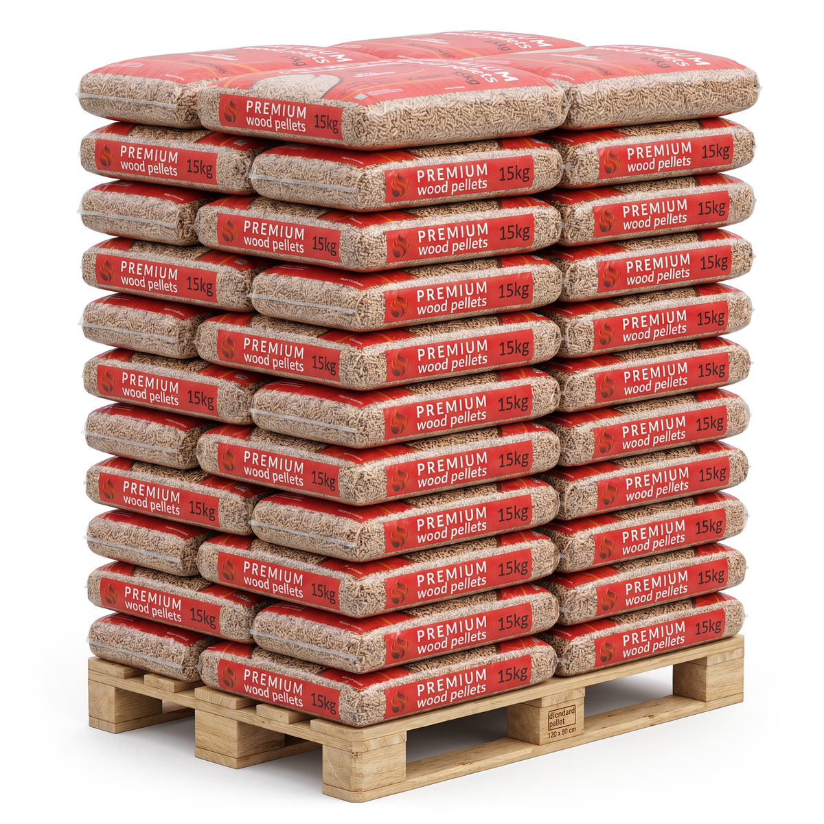 Pallet Solid Teploenergo Premium houtpellets, 70 zakken van 15 kg