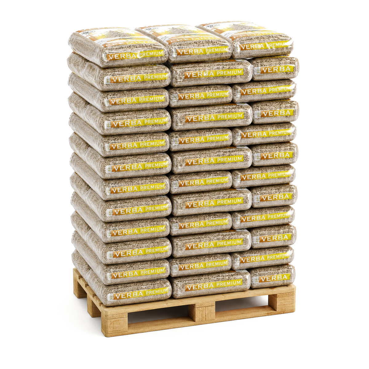 Pallet Verba Premium houtpellets, 70 zakken van 15 kg