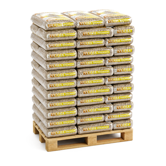 Pallet Verba Premium houtpellets, 70 zakken van 15 kg